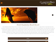 Tablet Screenshot of clandestinobeachresort.com